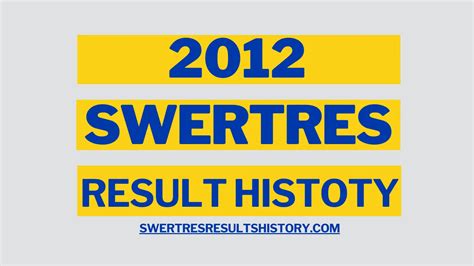 swertres result history 2012